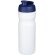 Baseline® Plus Bidón deportivo con tapa Flip de 650 ml personalizado blanco/azul