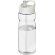 Bidón deportivo &quot;H2O Active® Base Tritan™&quot; de 650 ml personalizado transparente claro/blanco