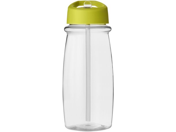 H2O Active® Pulse Bidón deportivo con tapa con boquilla de 600 ml personalizado transparente/lima