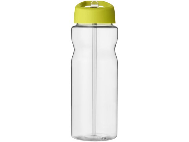 Bidón deportivo &quot;H2O Active® Base Tritan™&quot; de 650 ml personalizado transparente claro/lima