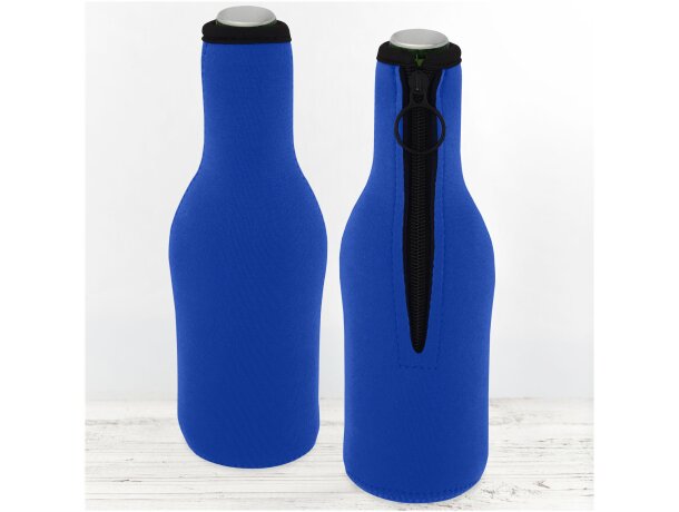 Botellas térmicas funda neopreno reciclado Fris se dobla cabe en bolsillo Azul real detalle 20