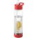 Botella deportiva y ligera con infusor de rosca para fruta 740 ml personalizada transparente/rojo