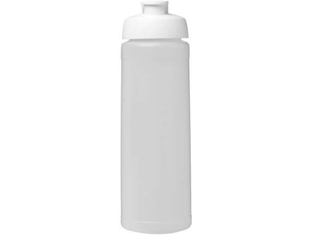 Baseline® Plus Bidón deportivo con Tapa Flip de 750 ml personalizado transparente/blanco