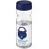 Bidón deportivo de 650 ml con tapa de rosca personalizado transparente claro/azul