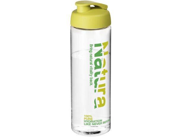 H2O Active® Vibe Bidón deportivo con tapa Flip de 850 ml personalizado transparente/lima