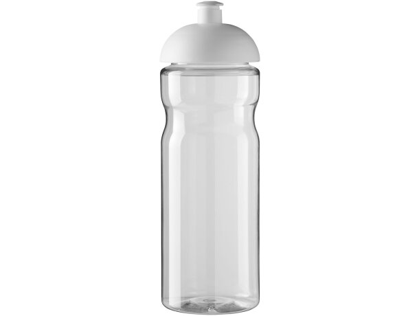 H2O Active® Base Bidón deportivo con Tapa Dome de 650 ml personalizado transparente/blanco