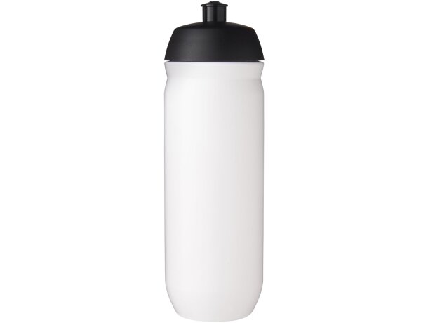 Bidón deportivo de 750 ml &quot;HydroFlex&quot; personalizado negro intenso/blanco