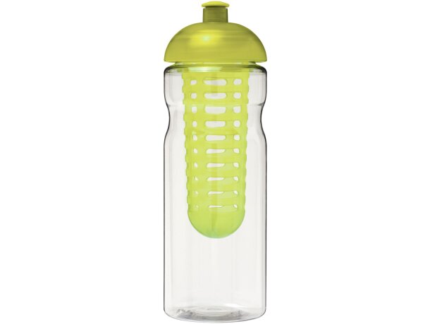 H2O Active® Base Bidón deportivo e infusor con Tapa Dome de 650 ml personalizado transparente/lima