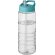 H2O Active® Treble Bidón deportivo con tapa con boquilla de 750 ml personalizado transparente/azul aqua