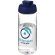 Bidón deportivo con tapa Flip de 600 ml personalizado transparente claro/azul