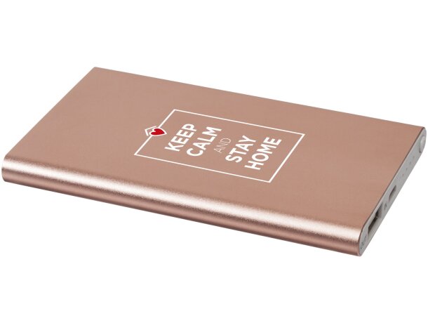 Powerbank delgada y ligera PEP con indicadores LED y 4000 mAh Rosa dorado detalle 27