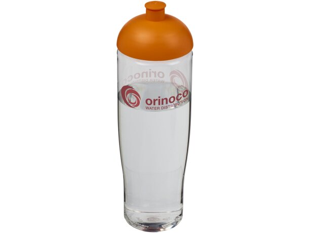 H2O Active® Tempo Bidón deportivo con Tapa Dome de 700 ml personalizado transparente/naranja