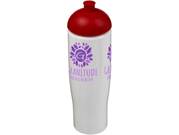 H2O Active® Tempo Bidón deportivo con Tapa Dome de 700 ml personalizado blanco/rojo