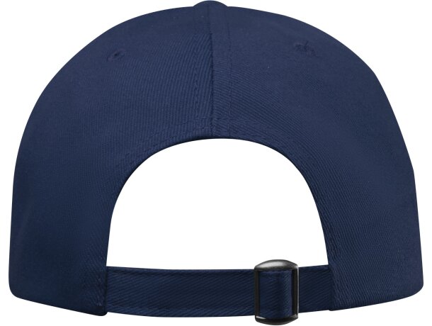 Gorra sandwich reciclada de 6 paneles GRS Topaz Azul marino detalle 14