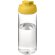 Bidón deportivo con tapa Flip de 600 ml personalizado transparente claro/amarillo