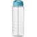 H2O Active® Treble Bidón deportivo con tapa con boquilla de 750 ml personalizado transparente/azul aqua