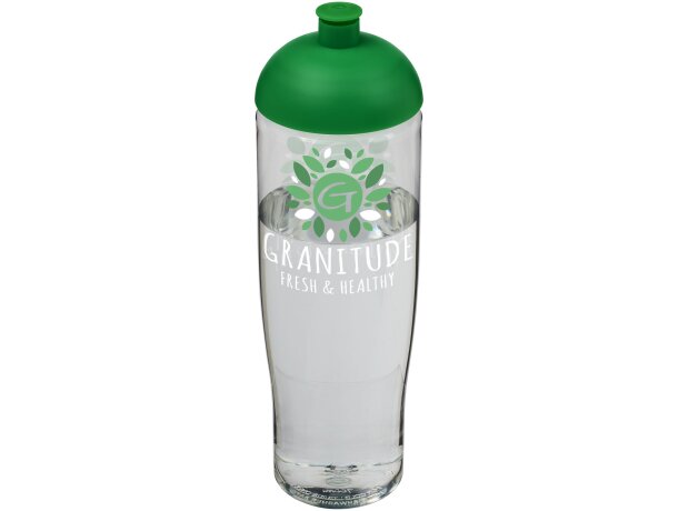 H2O Active® Tempo Bidón deportivo con Tapa Dome de 700 ml personalizado transparente/verde