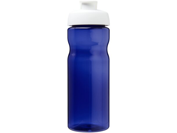 Bidón deportivo de 650 ml con tapa Flip personalizado azul/blanco