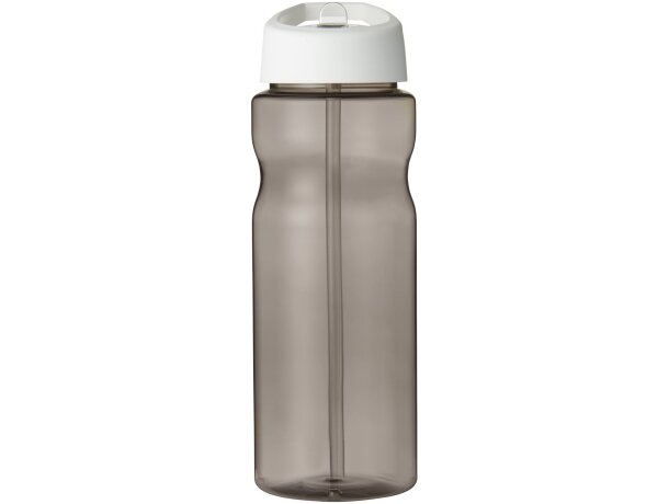 Bidón deportivo &quot;H2O Active® Base Tritan™&quot; de 650 ml personalizado carbón/blanco