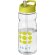 Bidón deportivo &quot;H2O Active® Base Tritan™&quot; de 650 ml personalizado transparente claro/lima