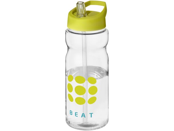 Bidón deportivo &quot;H2O Active® Base Tritan™&quot; de 650 ml personalizado transparente claro/lima