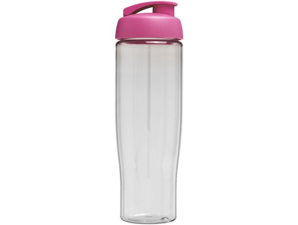 H2O Active® Tempo Bidón deportivo con Tapa Flip de 700 ml personalizado transparente/rosa