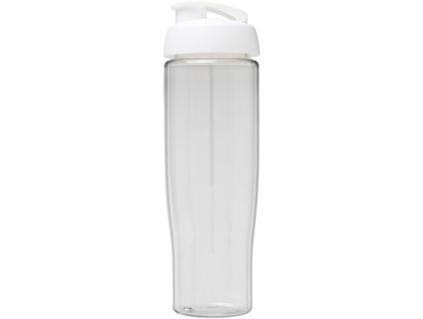 H2O Active® Tempo Bidón deportivo con Tapa Flip de 700 ml personalizado transparente/blanco