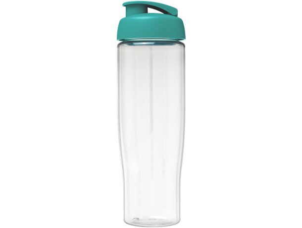 H2O Active® Tempo Bidón deportivo con Tapa Flip de 700 ml personalizado transparente/azul aqua