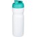 Baseline® Plus Bidón deportivo con tapa Flip de 650 ml personalizado blanco/azul aqua