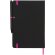 Libretas con banda elastica Noir Edge moderna elegante tapa suave negra Negro intenso/rosa detalle 15