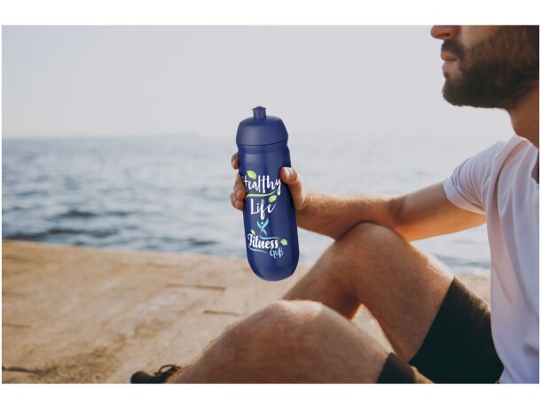 Bidón deportivo de 750 ml &quot;HydroFlex&quot; personalizado azul/azul