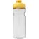 Bidón deportivo de 650 ml con tapa Flip personalizado transparente claro/amarillo