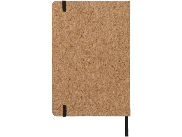 Libretas con banda elastica tapa de corcho Napa tamaño A5 80 hojas rayadas Natural detalle 3