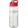 H2O Active® Treble Bidón deportivo con tapa con boquilla de 750 ml personalizado transparente/rojo