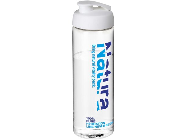 H2O Active® Vibe Bidón deportivo con tapa Flip de 850 ml personalizado transparente/blanco