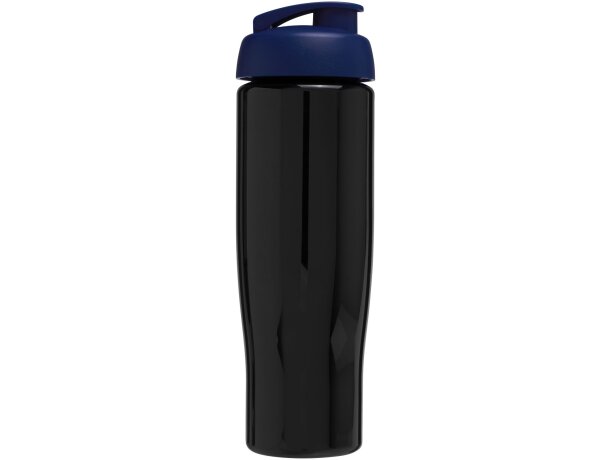 H2O Active® Tempo Bidón deportivo con Tapa Flip de 700 ml personalizado negro intenso/azul