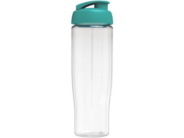 H2O Active® Tempo Bidón deportivo con Tapa Flip de 700 ml personalizado transparente/azul aqua