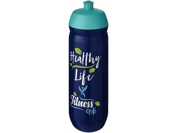 Bidón deportivo de 750 ml &quot;HydroFlex&quot; personalizado azul aqua/azul