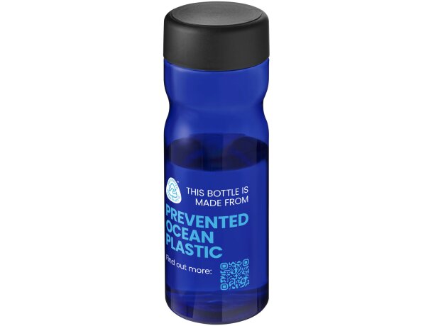 H2O Active® Eco Base Bidón deportivo con tapa de rosca de 650 ml personalizado azul/negro intenso