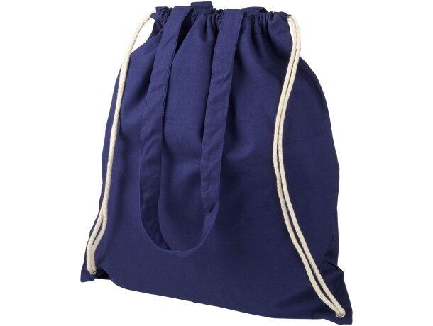 Mochilas sacos publicitarias con asas largas y cuerda Eliza 6L 240 g/m² Azul marino detalle 17