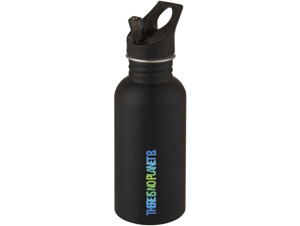 Bidón deportivo de 500 ml personalizado negro intenso