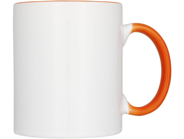 Tazas de 330ml para sublimación con asas e interior de color PIX Naranja detalle 22