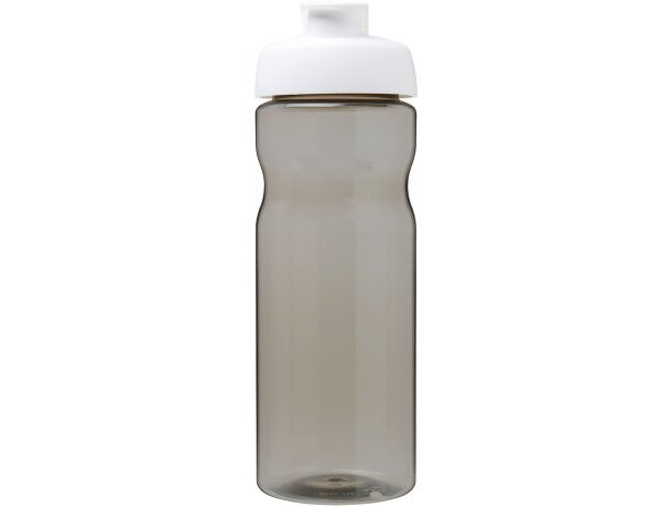 Bidón deportivo con tapa Flip de 650 ml personalizado blanco/carbón