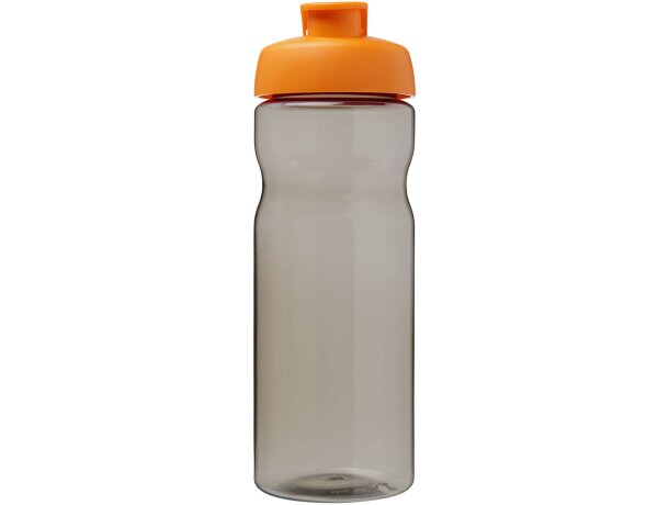 Bidón deportivo de 650 ml con tapa Flip personalizado carbón/naranja