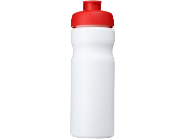 Baseline® Plus Bidón deportivo con tapa Flip de 650 ml personalizado blanco/rojo