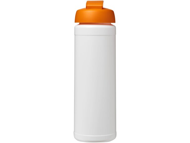 Baseline® Plus Bidón deportivo con Tapa Flip de 750 ml personalizado blanco/naranja