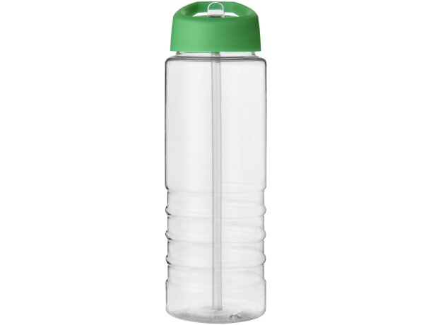 H2O Active® Treble Bidón deportivo con tapa con boquilla de 750 ml personalizado transparente/verde