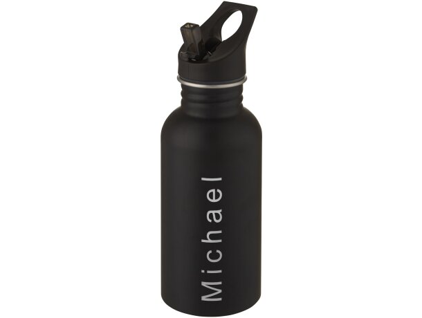 Bidón deportivo de 500 ml personalizado negro intenso