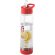 Botella deportiva y ligera con infusor de rosca para fruta 740 ml personalizada barato transparente/rojo