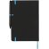 Libretas con banda elastica Noir Edge moderna elegante tapa suave negra Negro intenso/azul detalle 7